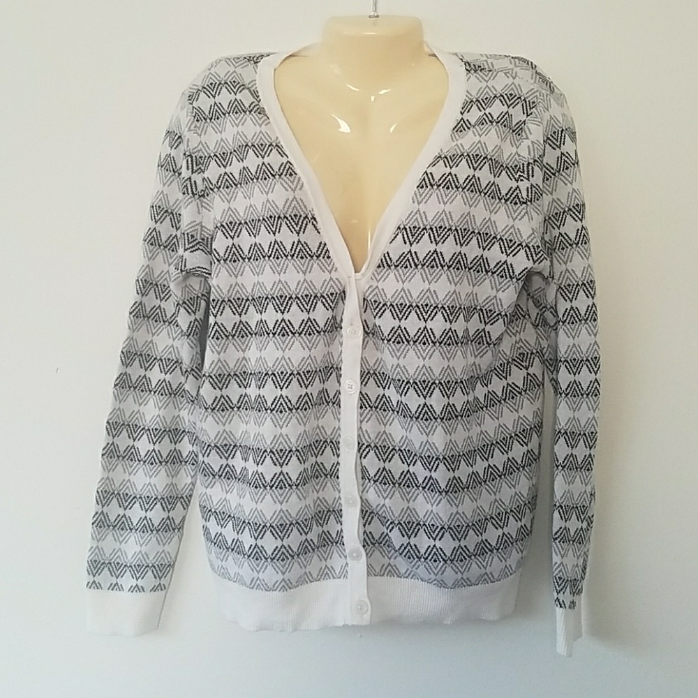 Merona V-Neck Pattern Cardigan XXL